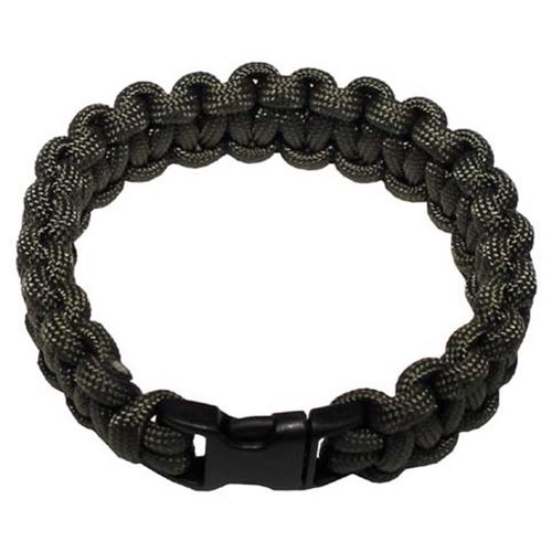 Náramek Paracord 1.9, plast. spona zelený M