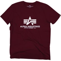 Alpha Industries Tričko  Basic T-Shirt deep maroon 4XL