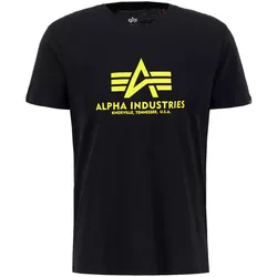 Tričko Basic T-Shirt black | neon yellow