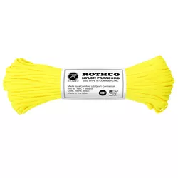 ROTHCO šňůra PARACORD nylon 550LB ø 4 mm / 30 m REFLEXNÍ ŽLUTÁ