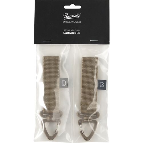 Brandit Poutko taktické s karabinou Belt and Molle Loop Carabiner camel