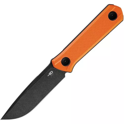 BESTECH KNIVES nůž HEDRON s pevnou čepelí ORANŽOVÝ