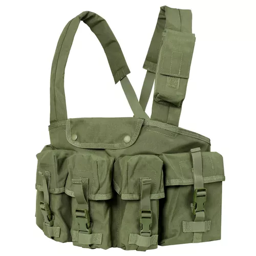 CONDOR OUTDOOR vesta taktická CHEST RIG 7 kapes ZELENÁ