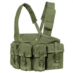CONDOR OUTDOOR vesta taktická CHEST RIG 7 kapes ZELENÁ