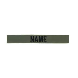 MILITARY RANGE nášivka jmenovka 3x "NAME" černá nit OLIV