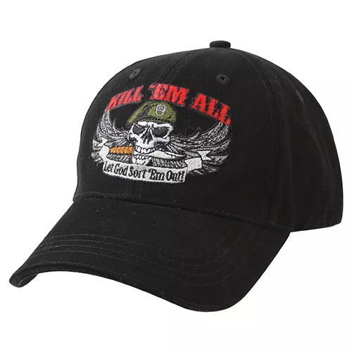 ROTHCO čepice baseball DELUXE KILL ´EM ALL ČERNÁ