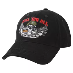 ROTHCO čepice baseball DELUXE KILL ´EM ALL ČERNÁ