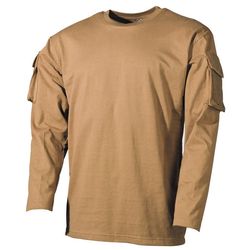 Tričko US T-Shirt s kapsami na rukávech 1/1 okrové S