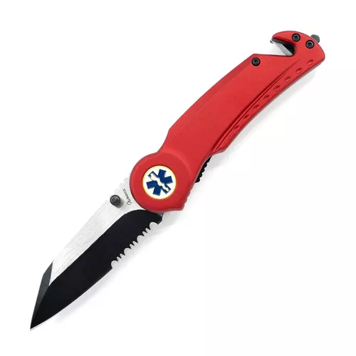 Albainox nůž zavírací SEG-2 MEDIC kombinované ostří ČERVENÝ
