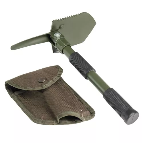 MIL-TEC lopatka MINI skládací s kopáčkem v pouzdru ZELENÁ