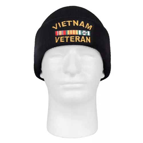 ROTHCO čepice jemně pletená VIETNAM VETERAN ČERNÁ