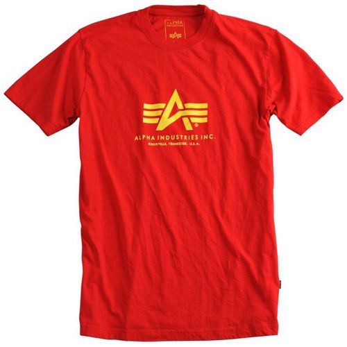 Alpha Industries Tričko  Basic T-Shirt speed red M