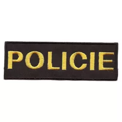 NAVYS nášivka POLICIE malá ČERNÁ se žlutou nití VELCRO