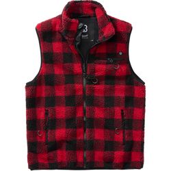 Brandit Vesta Teddyfleece Vest Men červená | černá XXL