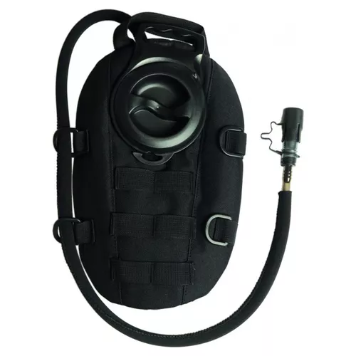 MIL-TEC batoh hydratační OVAL 1 L s popruhy ČERNÝ