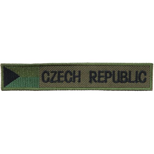 Nášivka: CZECH REPUBLIC - s vlajkou olivová | černá