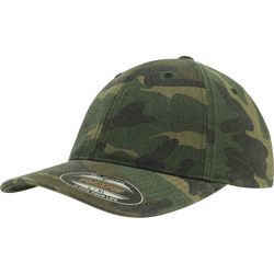 Brandit Čepice Baseball Cap Flexfit Garment Washed Camo woodland L/XL