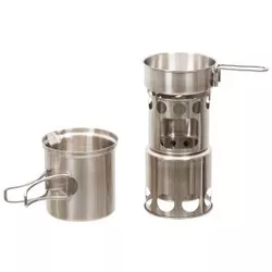 FOX Outdoor cestovní set pro vaření TRAVEL /ešus,šálek a vařič "DŘÍVKÁČ"/