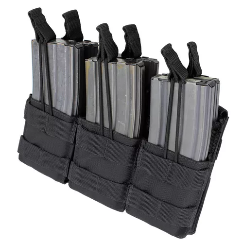 CONDOR OUTDOOR sumka MOLLE trojitá na zásob. 6xM16 otevřená ČERNÁ