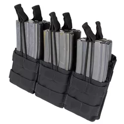 CONDOR OUTDOOR sumka MOLLE trojitá na zásob. 6xM16 otevřená ČERNÁ
