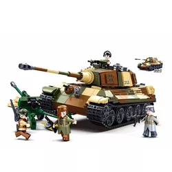Sluban B0980 Sluban stavebnice TĚŽKÝ TANK PANZER VI TIGER II 2v1