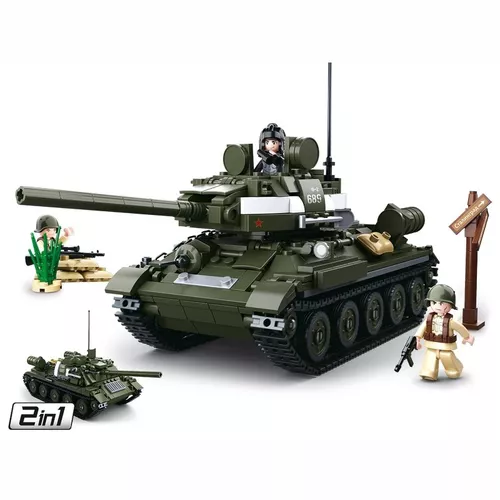 Sluban B0689 Sluban stavebnice SOVĚTSKÝ TANK T-34/85 2v1