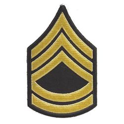 Nášivka: Hodnost US ARMY rukávová Sergeant First Class černá | žlutá