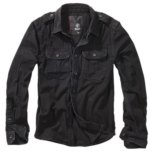 Brandit Košile Vintage Shirt Longsleeve 1/1 černá L