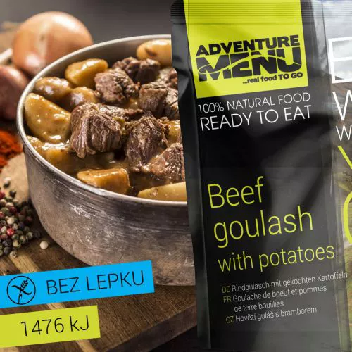 ADVENTURE MENU hovězí guláš s bramborem - ADM sterilizované hotové jídlo