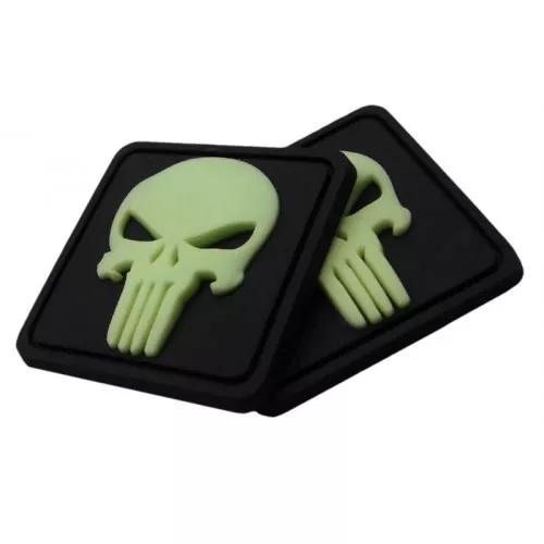 JACKETS TO GO nášivka PUNISHER plast GLOW IN THE DARK