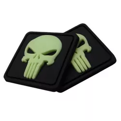 JACKETS TO GO nášivka PUNISHER plast GLOW IN THE DARK