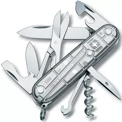 VICTORINOX nůž kapesní CLIMBER 91mm STŘÍBRNÝ transparentní