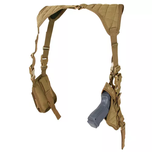 CONDOR OUTDOOR pouzdro podpažní pistolové UNI vertikální COYOTE BROWN