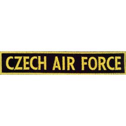Nášivka: CZECH AIR FORCE [obdélníková] černá | žlutá