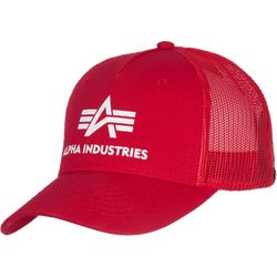 Alpha Industries Čepice Baseball Cap Basic Trucker speed red