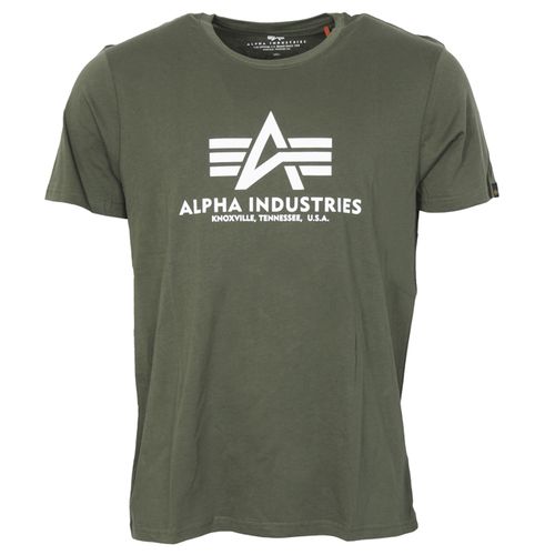 Alpha Industries Tričko  Basic T-Shirt olivová tmavá 4XL