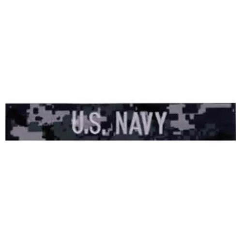 MILITARY RANGE nášivka "U.S.NAVY" stříbrná niť DIGITAL NAVY