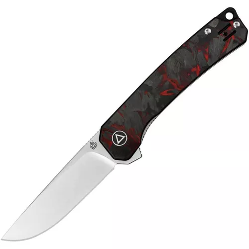 QSP nůž zavírací OSPREY hladké ostří G10/CF ČERNÝ/ČERVENÝ